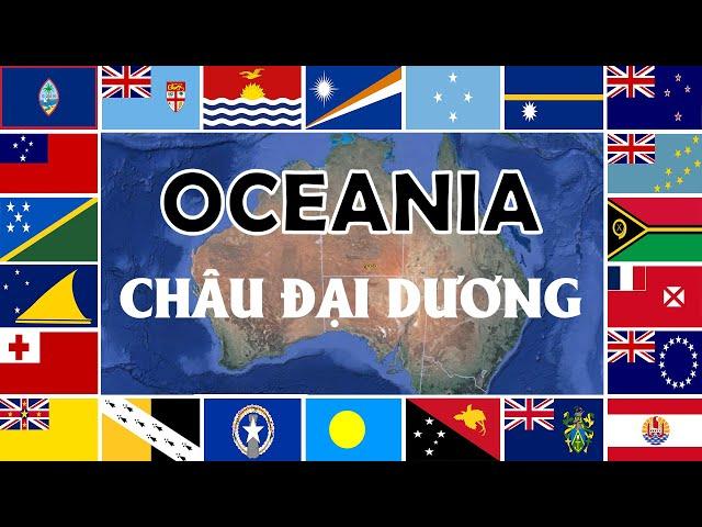 Tên Các Nước Châu Đại Dương - Oceania | Quốc kỳ các nước Châu Úc  | TBA English