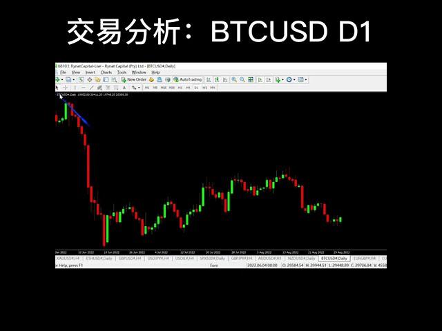 交易分析：BTCUSD D1 #外汇 #外汇交易 #外汇分析 #外汇教学 #外汇技术 #外汇交易平台  #外汇平台 #外汇投资 #炒外汇 #外汇黄金 #黄金 #原油 #黄金原油