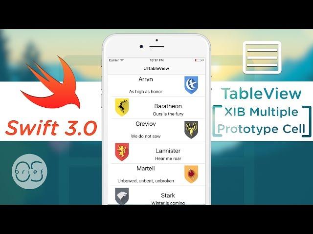 TableView - XIB Multiple Prototype Cell : Swift 3