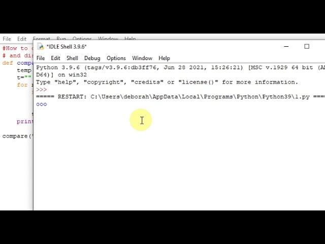 How to compare individual characters in two strings in Python