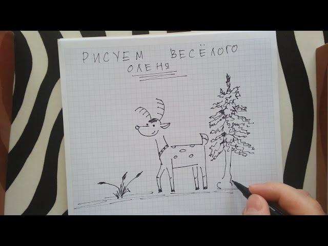 Как нарисовать оленя поэтапно