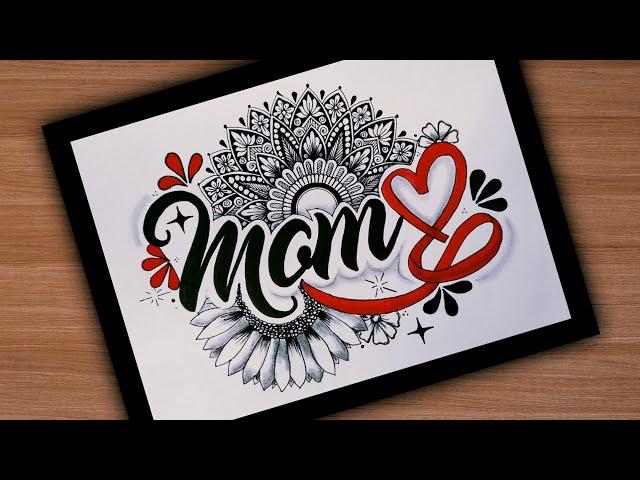 'Mom' Mandala art|how to draw mandala art|Mandala art for beginners @VennilaYLCreations |mandala