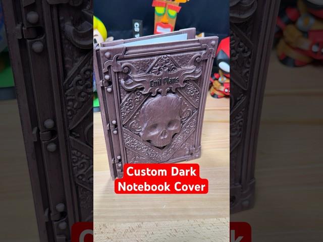 “Custom Dark Notebook Cover” (STLFlix) #3d #3dprinting #bambulab #x1carbon #notebook #evil #skull