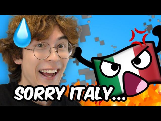 Sorry Italy... Can we be friends now... 