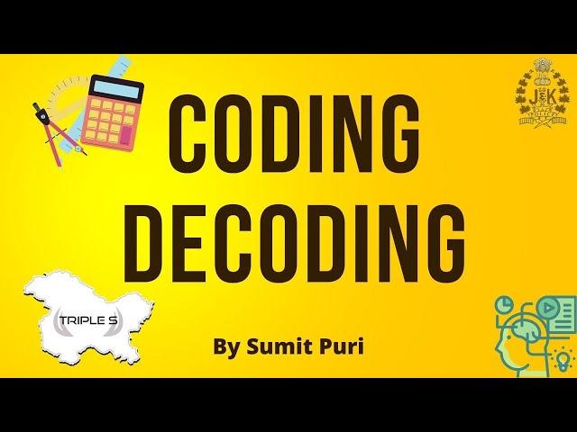 Coding -Decoding - Marathon Class || By Sumit Puri for JKSSB Exams