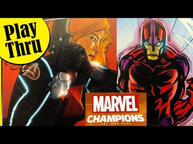 MARVEL CHAMPIONS Play Through with Justice BLACK WIDOW vs KLAW