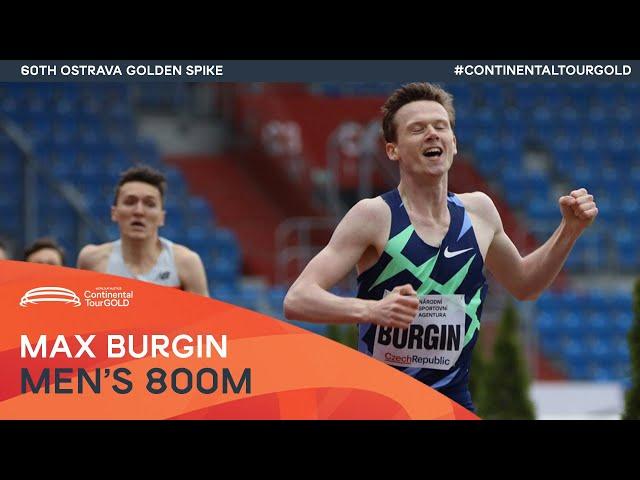 Max Burgin breaks European U20 800m record | Ostrava Golden Spike Continental Tour Gold