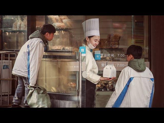 When a poor boy lingers outside the cake shop on his birthday, what will happen?