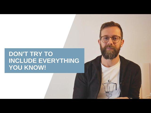 How to improve your academic writing, part 1; Say less