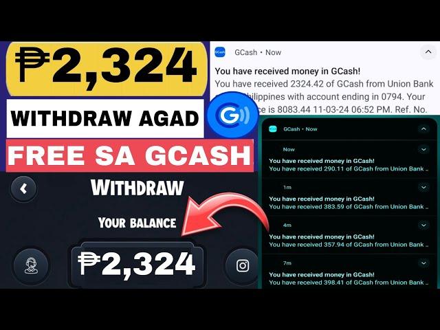 PER MINUTE PAYOUT! ₱2,324 FREE GCASH AGAD! LEGIT EARNING APP 2024 GCASH