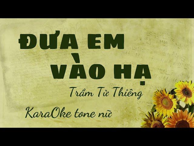 Đưa em vào hạ | Karaoke tone nữ | Cui bap music