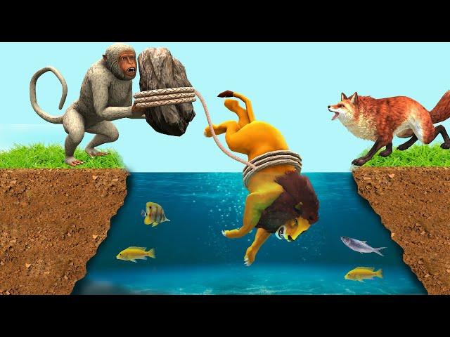 बुद्धिमान बंदर और शेर | बंदर की कहानी Bandar Aur Sher ki Kahani Monkey & Lion Hindi Moral Stories