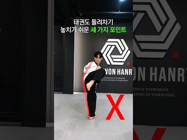 태권한류가 알려주는 돌려차기 잘 차는 세 가지 포인트 #태권도 #shorts