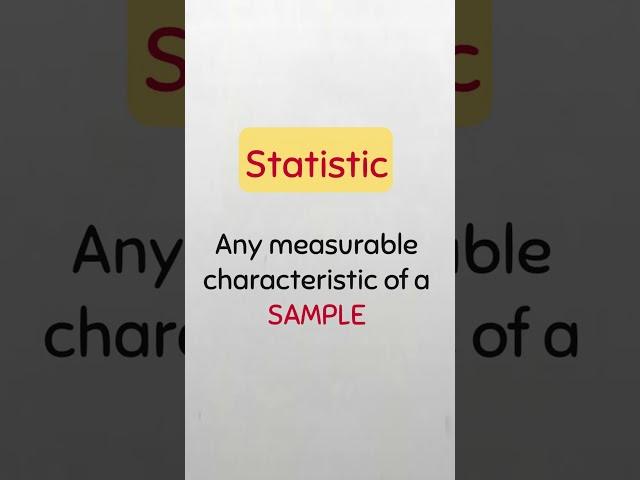 Statistic definition #maths #education #biostatistics #statistics