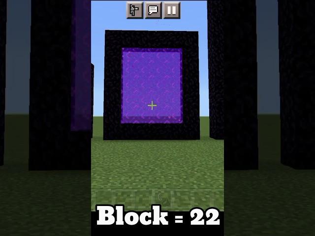 Last Portal no.. Of Block ? #minecraft #shorts #tiktok