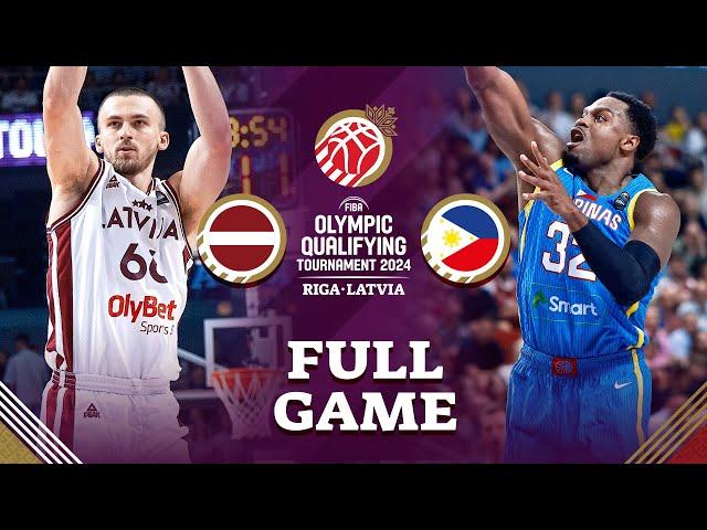 Latvia v Philippines | Full Basketball Game | FIBA Olympic Qualifying Tournament 2024 - Latvia