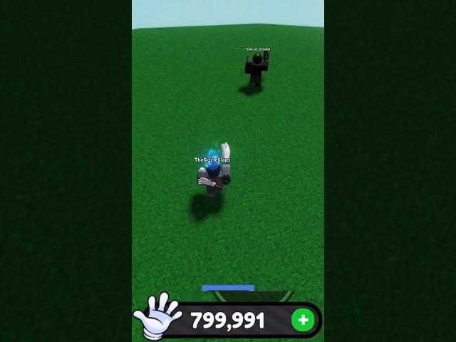 REACHING 800K SLAPS IN SLAP BATTLES! #slapbattles #roblox #glove #slaps #shorts
