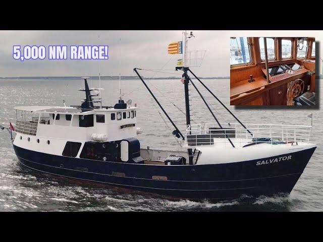 €495K Long-Range Custom Steel Converted Trawler Yacht FOR SALE!