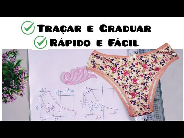 ️Traçar e Graduar fácil, molde calcinha adulto