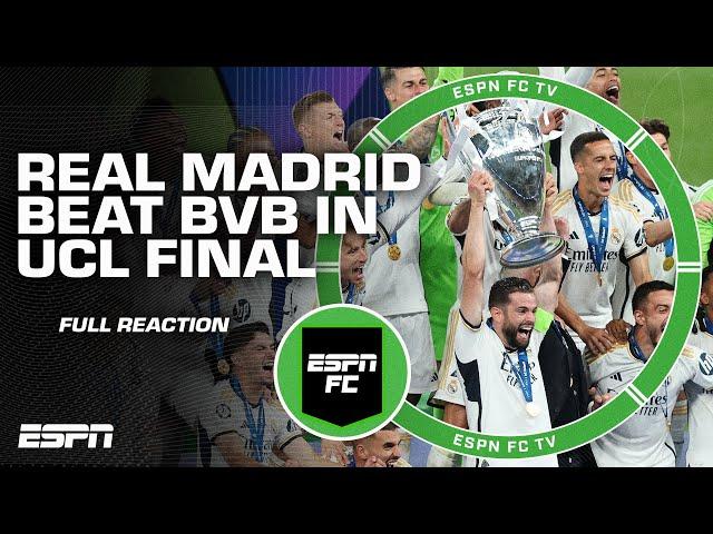 FULL REACTION: Real Madrid win Champions League Final over Borussia Dortmund  | ESPN FC