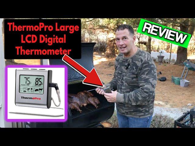 ThermoPro TP 16 Large LCD Digital Cooking Food Meat Smoker Oven Kitchen BBQ Grill Thermometer Clock