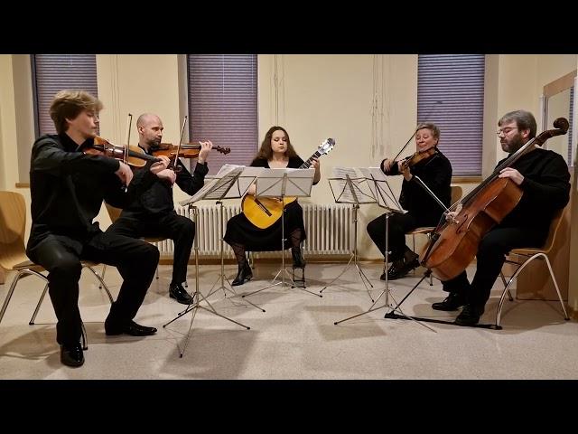 Luigi Boccherini - menuett with classical guitar. Performed by Modern Classic Strings Quintet