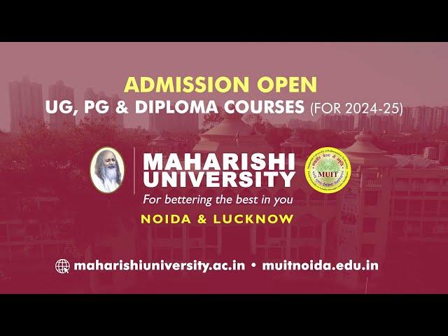 Admissions Open! Join #MaharishiUniversity