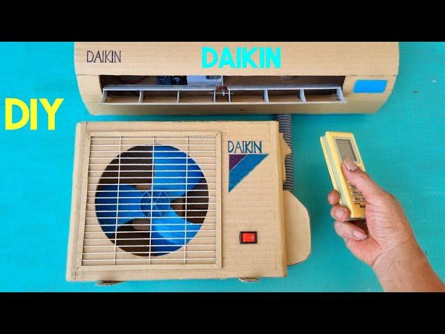 How to make ice-cooled cardboard air conditioner | According to DAIKIN's model