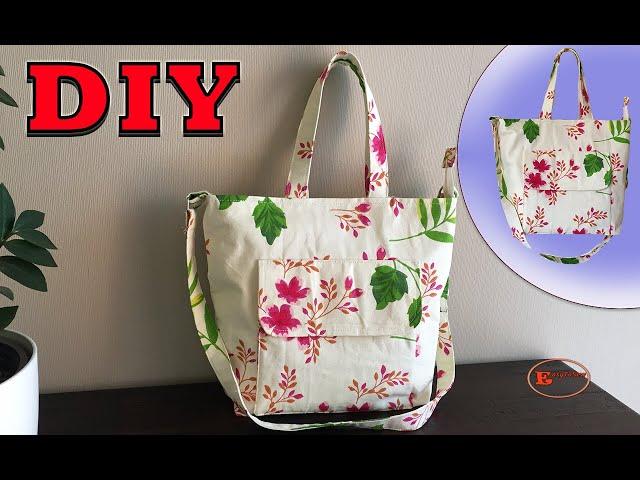 DIY CANVAS CARRY AND SHOULDER TOTE BAG TUTORIAL