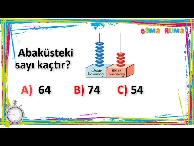 2. Sınıf - Matematik : Test Çöz ! /Doğal Sayılar ( 5 Soru 5 Cevap )