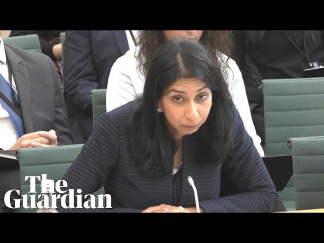 Suella Braverman appears unsure about how an asylum seeker can apply to enter the UK