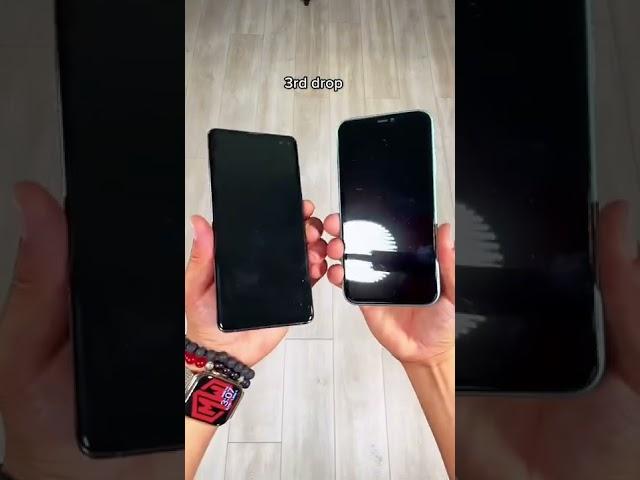 “Drop Test” Samsung vs iPhone which one breaks first     #phonedrop #phonetest #droptest