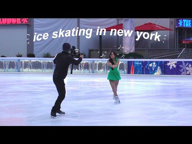 skating in NYC ️: filming with on ice perspectives, my favorite nyc rinks,  new skating friends