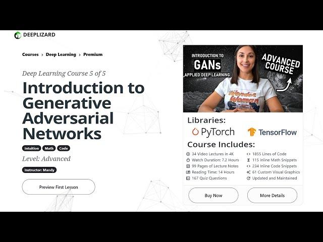 Intro to Generative Adversarial Networks (GANs) - New Course Release