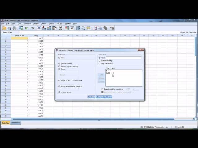 Dummy Coding Variables in SPSS