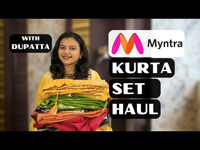 Myntra Festive Kurta Set Haul | Kurta Try-On Haul | Basic With Divya