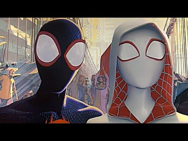 Miles X Gwen moments part 2 (Spiderman across the spiderverse)