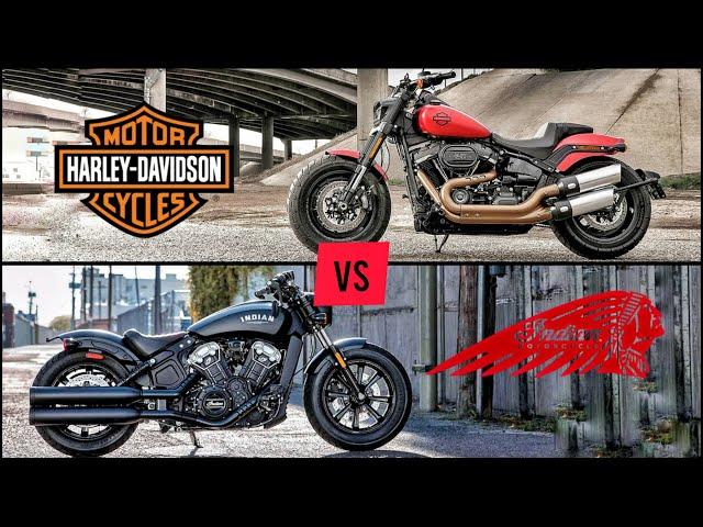 Exhaust comparison | Indian Scout Bobber VS Harley Davidson Fatbob | Vance and Hines