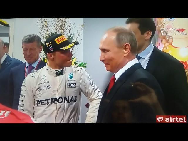 Putin meeting 2017 Russian GP podium holders