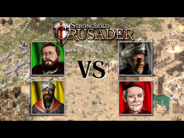 KI-Kampf | Wolf️​ Inquisitor️ Saladin️ Bär | Custom AIs | Stronghold Crusader