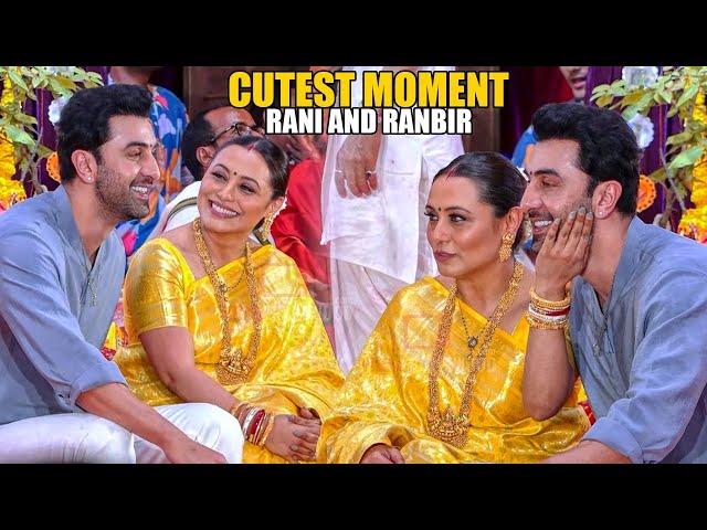 Ranbir Kapoor & Rani Mukerji’s Sweet Bonding Moment at North Bombay Durga Puja