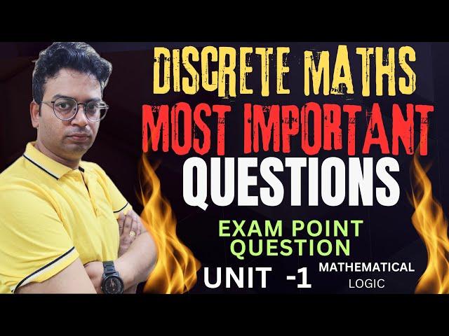 Discrete maths/MFCS  most important QUESTIONS|Discrete maths exam point questions|#discretemaths