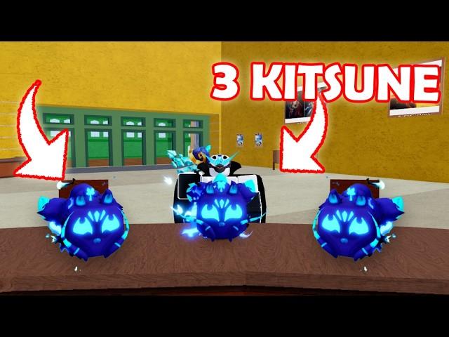 Blox Fruits OMGG.. rolling 3 Kitsune Fruit back to back!