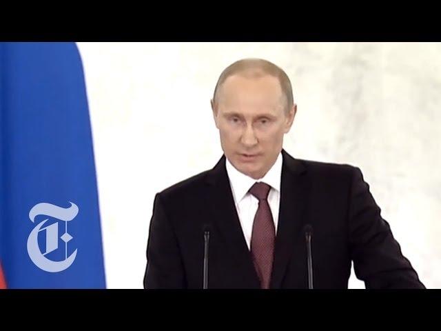 Ukraine 2014 | Vladimir Putin Announces Crimea Annexation | The New York Times