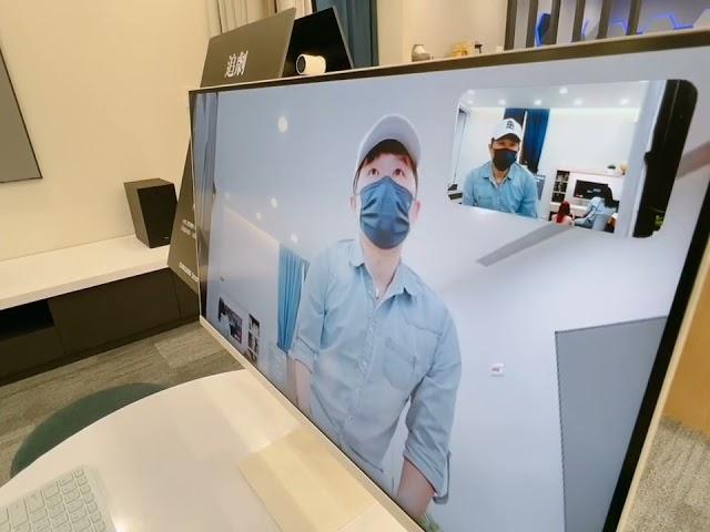 SAMSUNG三星 2022電腦螢幕新品體驗會｜32型 Smart Monitor M8時尚美型全方位智慧聯網螢幕｜視訊鏡頭移動測試