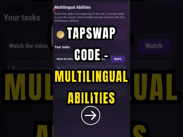 Multilingual Abilities tapswap Code | tapswap airdrop | tapswap code