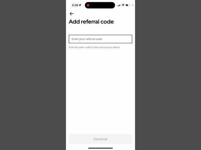 Uber referral code - how to enter