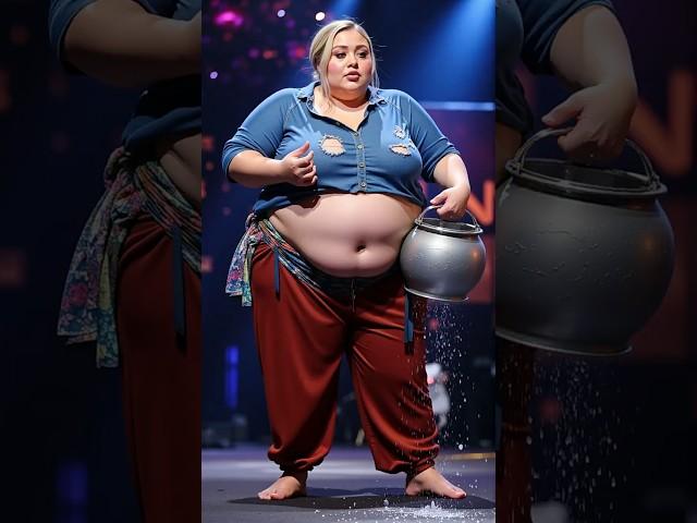 From Water Bucket to Water Queen – Russian Woman AI Glow-Up on America's Got Talent  #agt