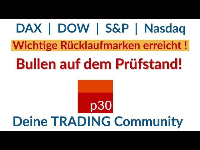 Dax / USA Analyse ab 9.September: Markante Marken erreicht!  Erholung oder droht ein Abverkauf?