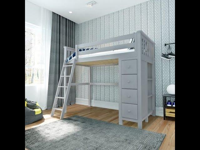 Solid Wood Loft Bed Storage - Bunk Beds Canada